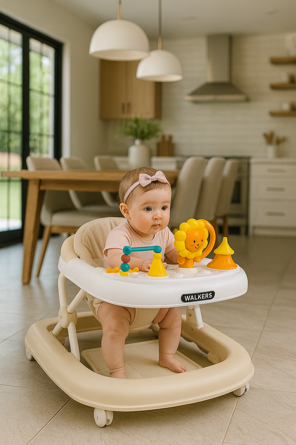 Andador para Bebé con Juguetes Interactivos y Altura Ajustable