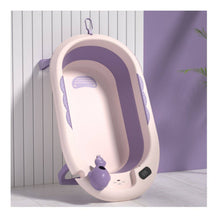 Bañera plegable con termómetro morada incluye cojin 