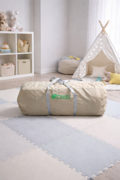 PREVENTA Corral para bebe de seguridad plegable + Alfombra antigolpe Beige