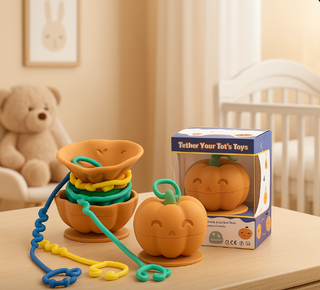 Juguete Calabaza de Silicona para Bebé – Mordedor y Sujeta Fácil