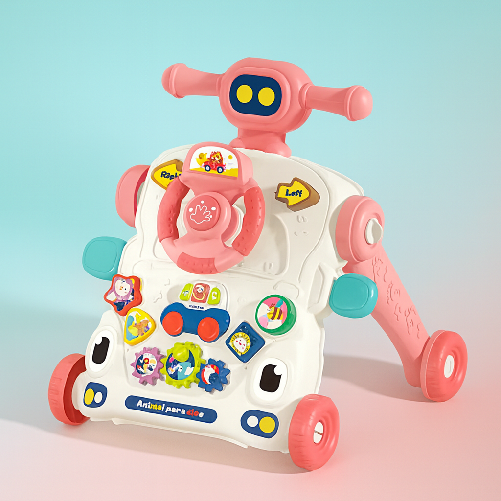Caminadora para Bebé “Animal Paradise” – Primeros Pasos 3 en 1 rosa