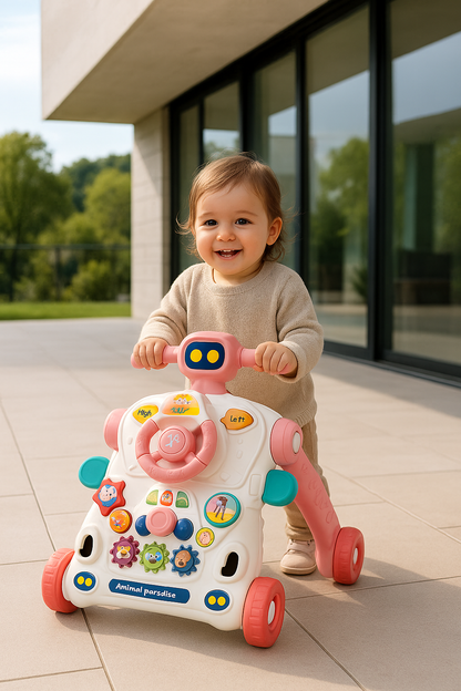 Caminadora para Bebé “Animal Paradise” – Primeros Pasos 3 en 1 rosa