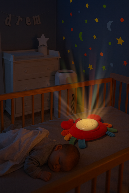 🌙 Cangrejo Proyector Calmante con Luz Nocturna