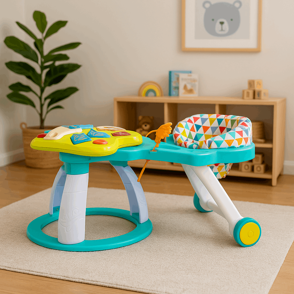 centro de actividades bebe diversion gira en 360º verde