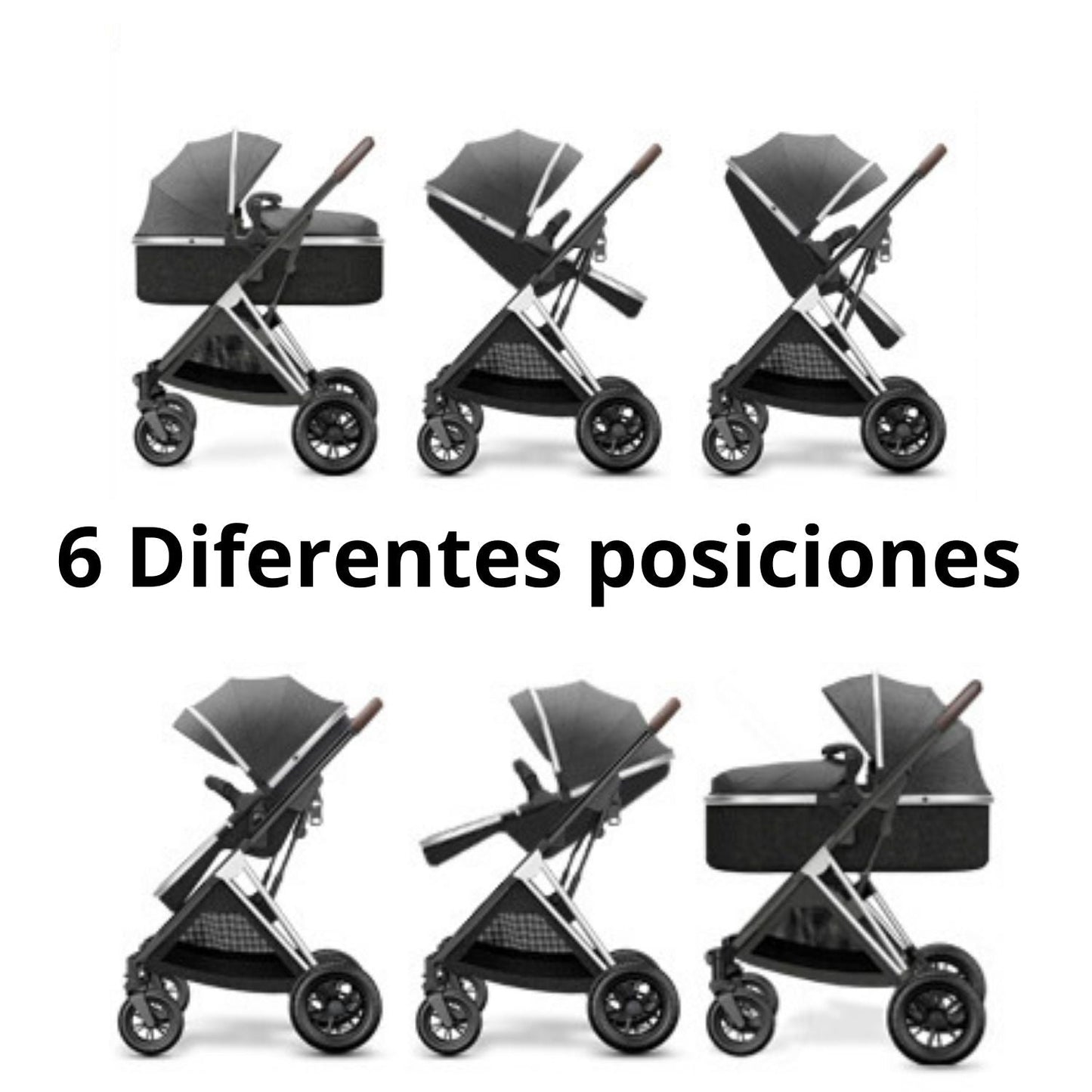 Coche cuna con silla nido Hathi - Negro - BABY ELEPHANT