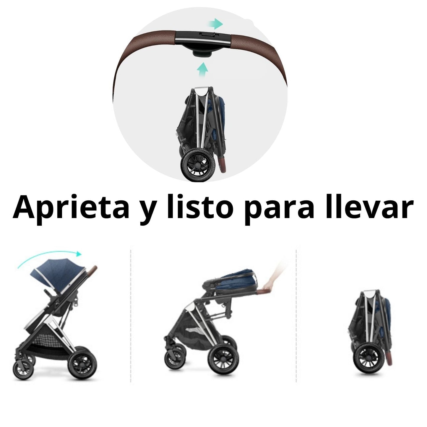 Coche cuna con silla nido Hathi - Negro - BABY ELEPHANT