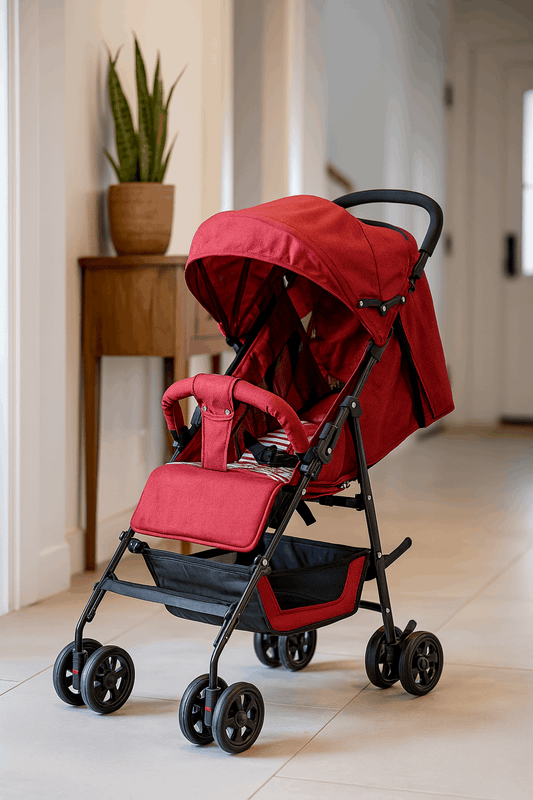 Coche paragua rojo