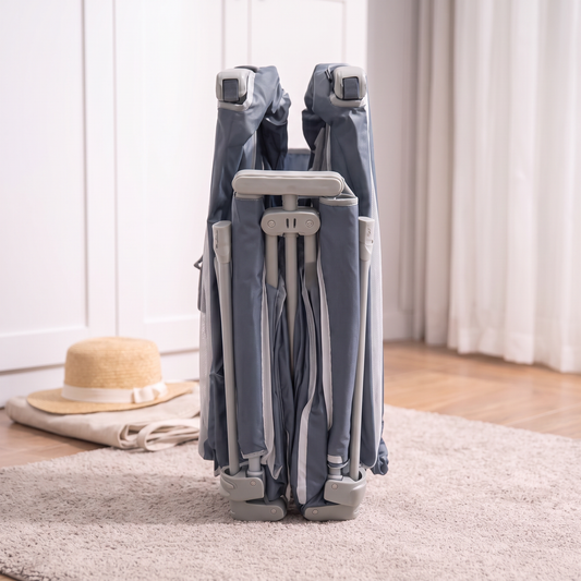 Corral de seguridad plegable para bebé 150×180 cm con accesorios gris