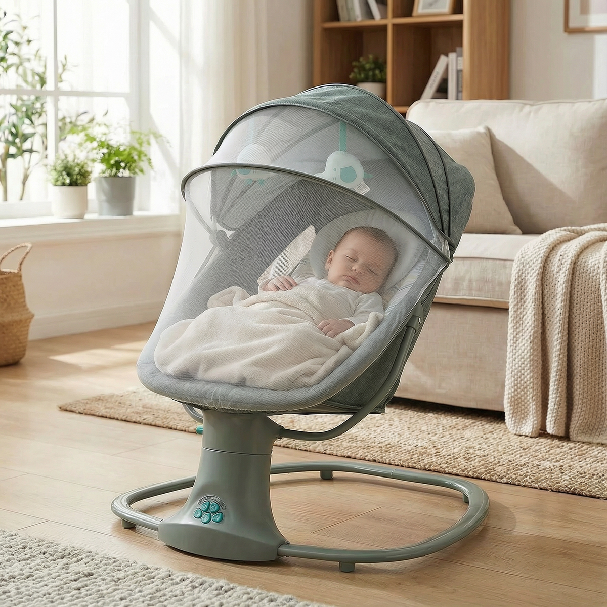 Silla mecedora para bebé musical  3 en 1