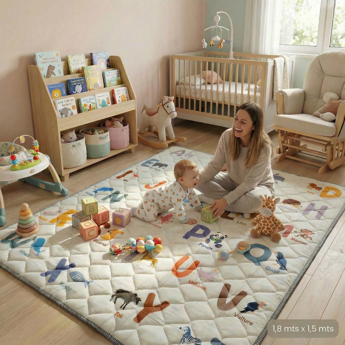 Alfombra antigolpes y antideslizante para bebé
