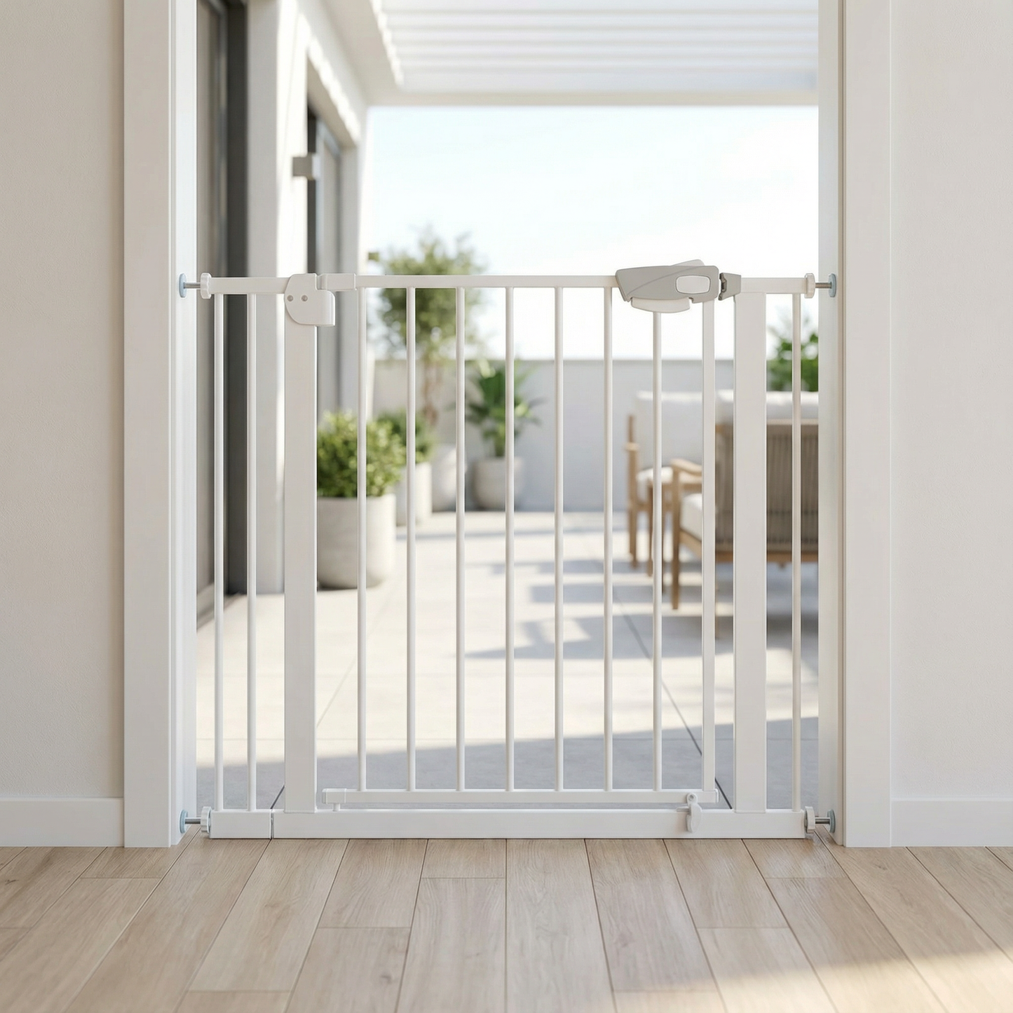 Reja de seguridad Bebé Puertas o Escaleras 82 a 91 cm