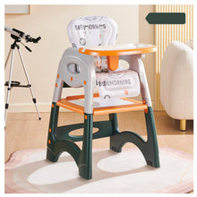 Silla de comer para bebe 3 en 1 multifunciones naranjo