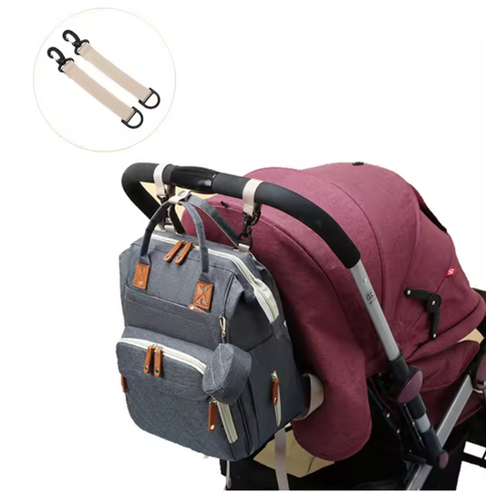 Mochila maternal multifuncional 3 en 1 gris