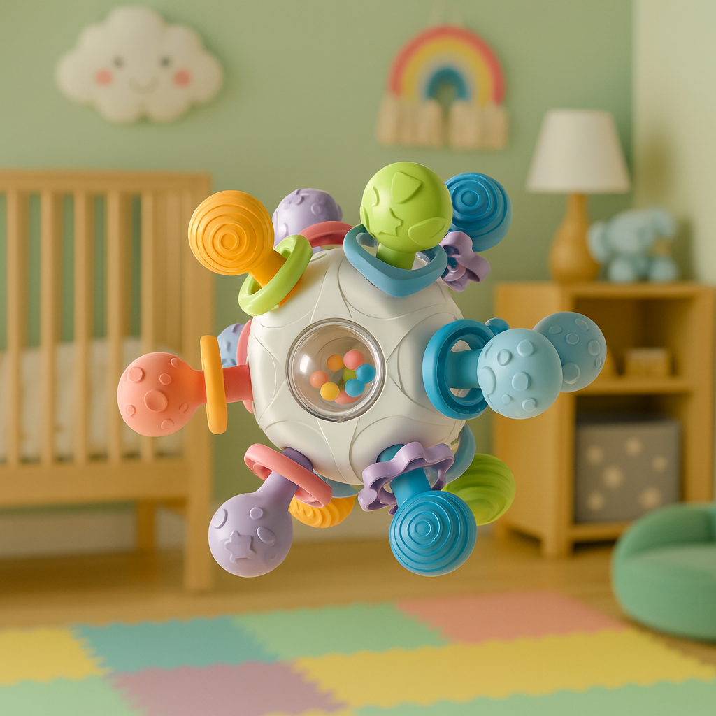 Sonajero Pelota Mordillo Didáctico Multicolo