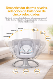 Silla mecedora para bebé musical  3 en 1
