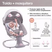 Silla mecedora para bebé musical  3 en 1