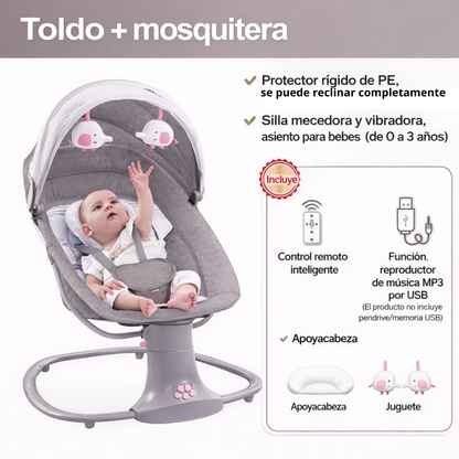 Silla mecedora para bebé musical  3 en 1