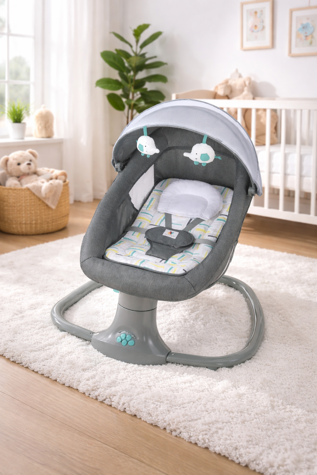 Silla mecedora para bebé musical  3 en 1