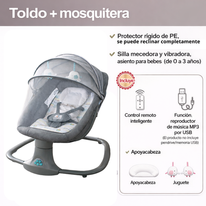 Silla mecedora para bebé musical  3 en 1