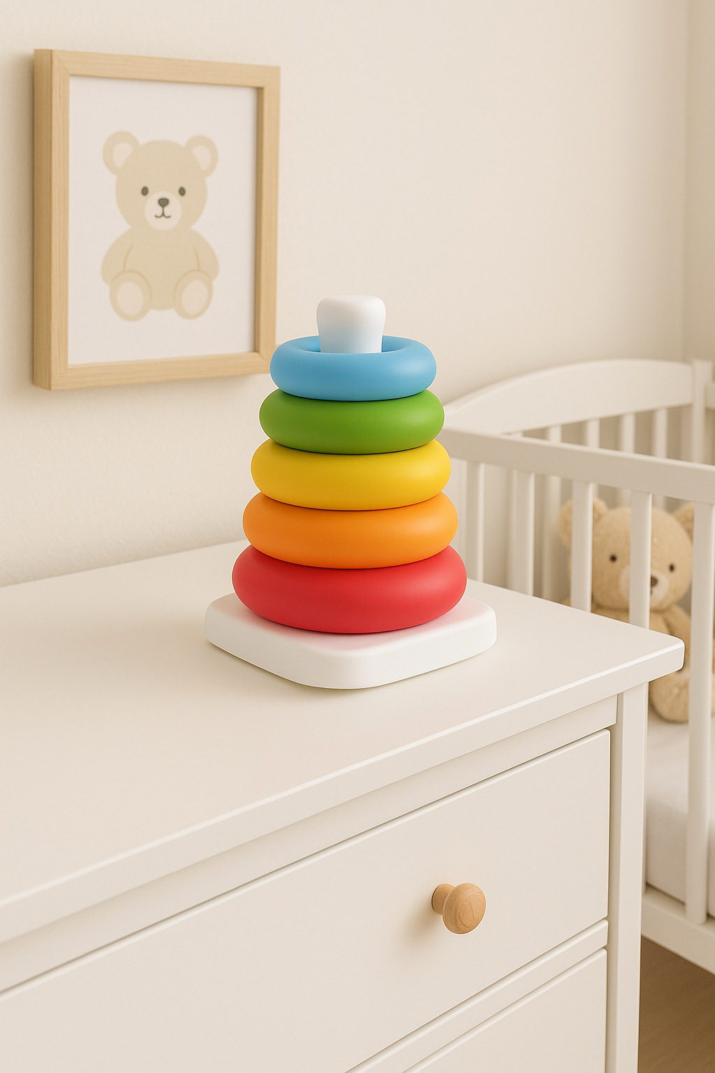 🏗️ Torre para apilar aros Didáctica Montessori